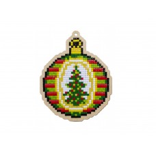 Подвеска Гранни Wood «Рождественский шар», 9,1х11,3 см (полная/квадр.) 